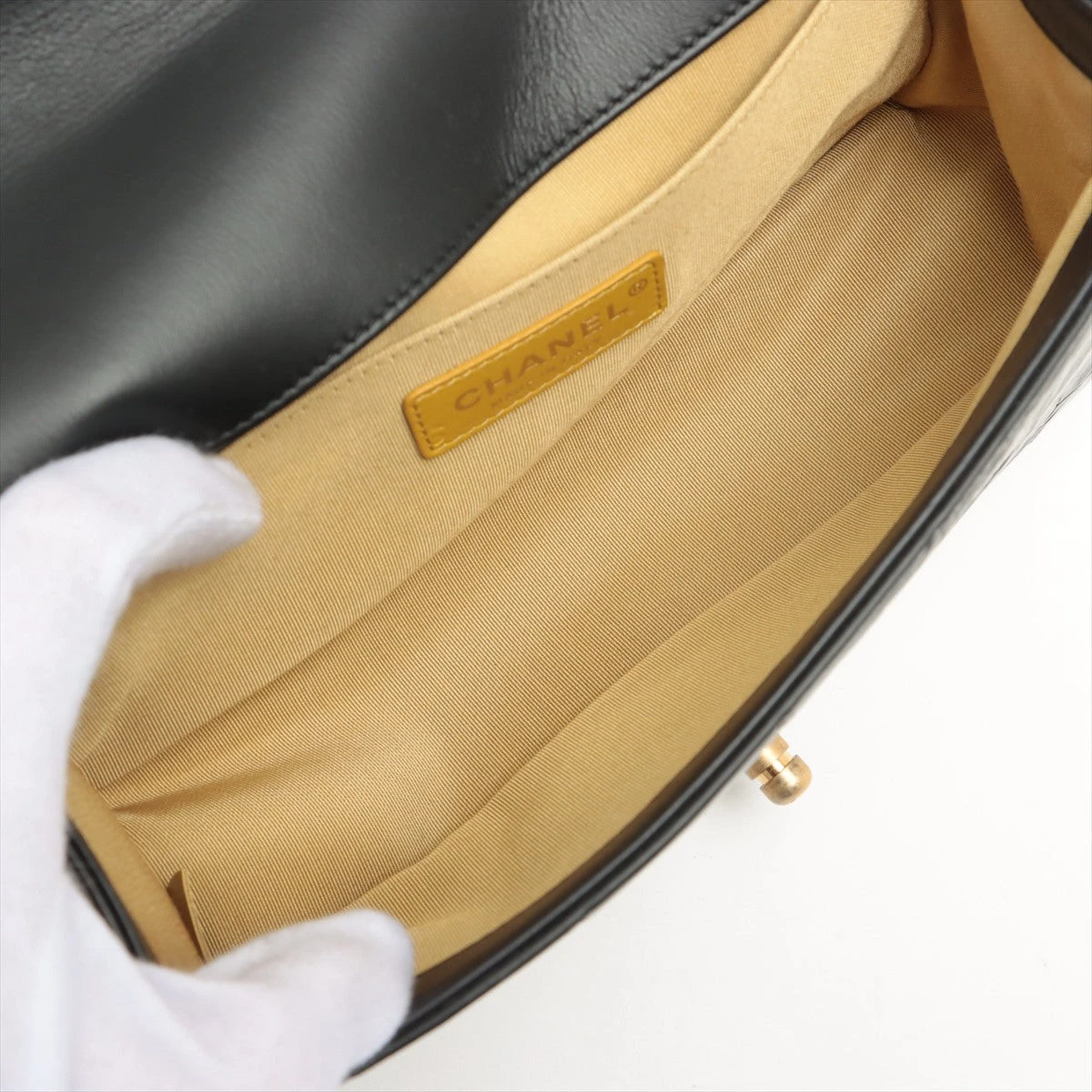 シャネル ボーイシャネル レザー チェーンショルダーバッグ クロコ型