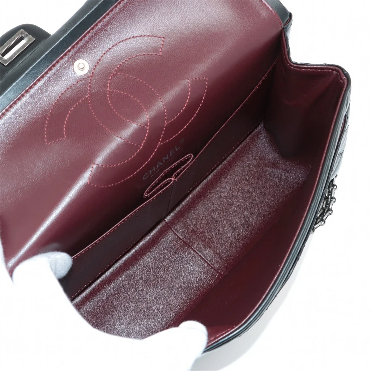 シャネル 2.55 ヴィンテージカーフ ダブルフラップ ダブルチェーン