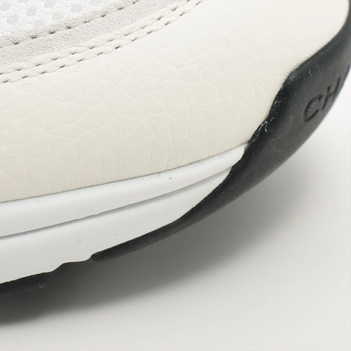シャネル ココマーク メッシュ×レザー スニーカー 37 レディース
