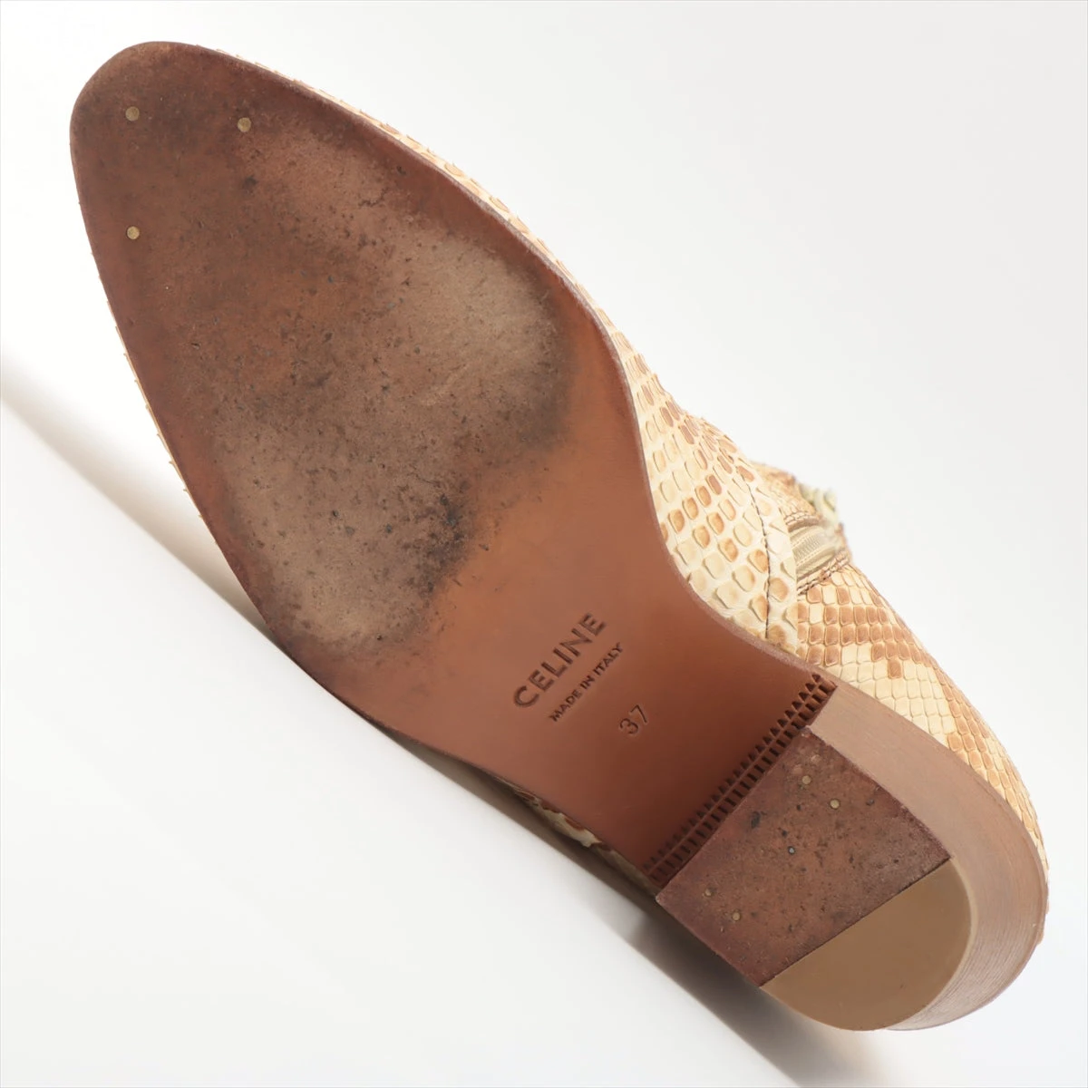 CELINE セリーヌ エディ期 ブーティ ベルリンブーツ パイソン ブラウン CELINE セリーヌ エディ期 ブーティ ベルリンブーツ パイソン