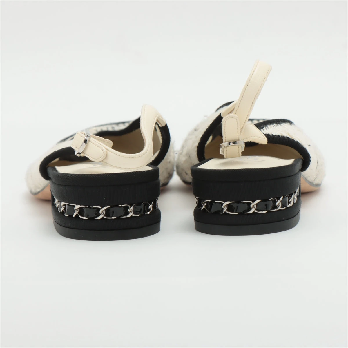 美品 CHANEL パンプス ココマーク バックスリング 38 24㎝ シャネル ココマーク 16S レザー パンプス 39 レディース