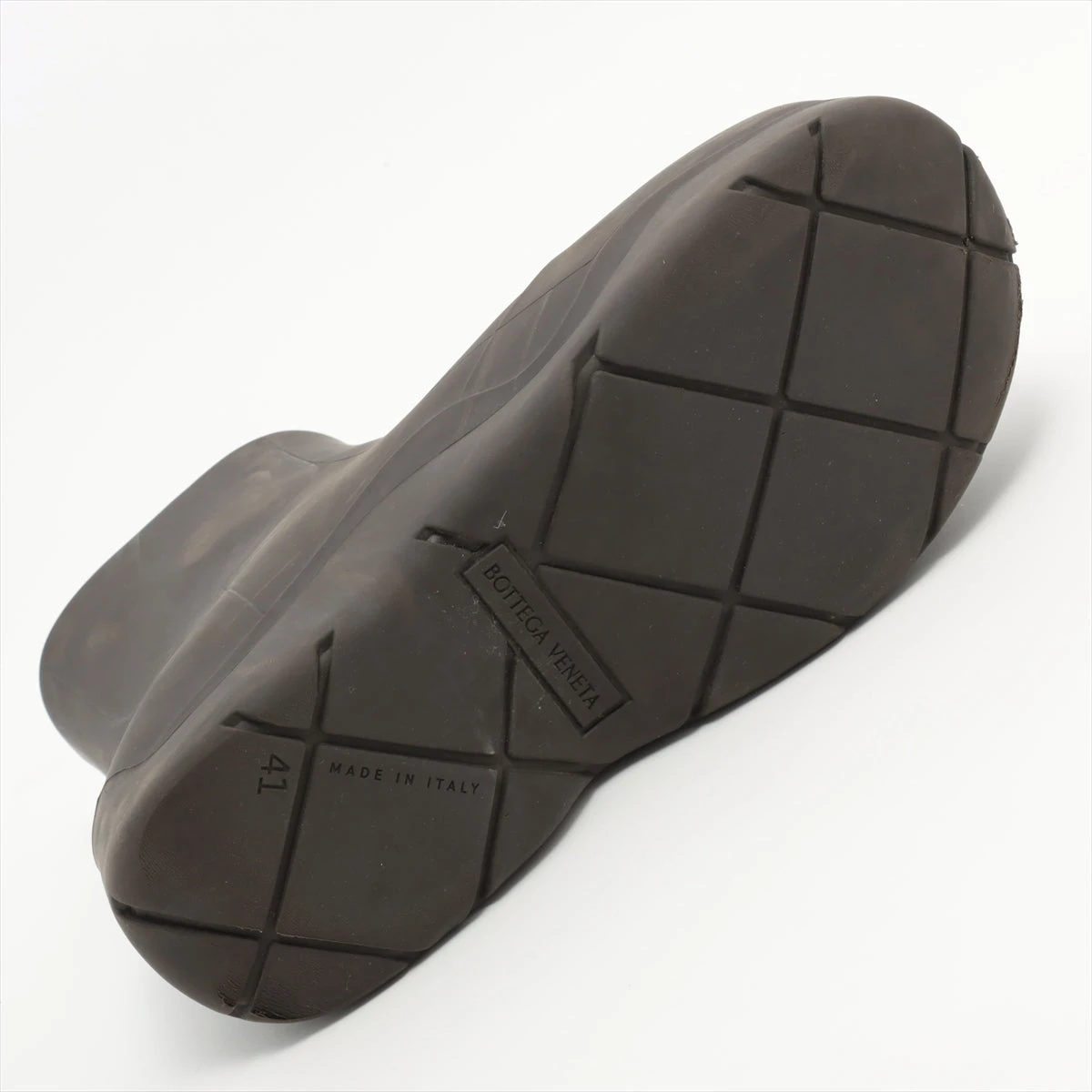 ボッテガヴェネタ ラバー ブーツ 41 メンズ ブラウン パドルブーツ