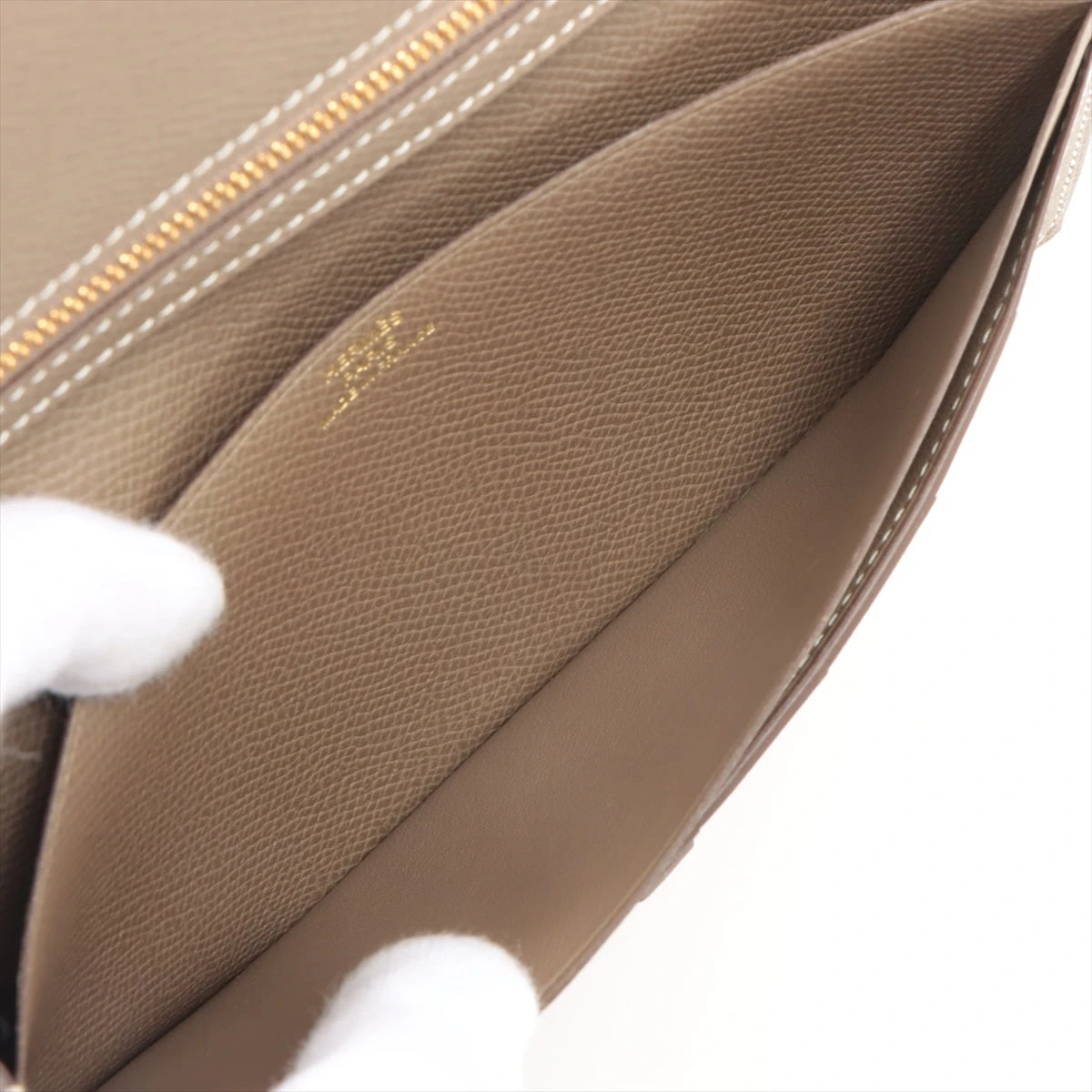 エルメス ベアンスフレ ヴォーエプソン 財布 エトゥープ