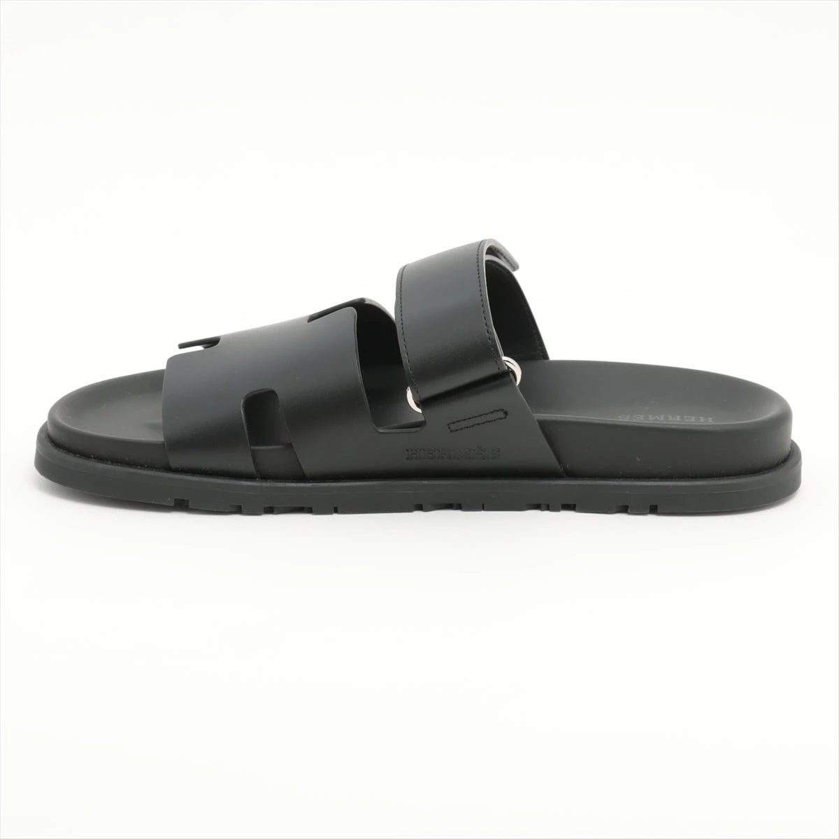 エルメス シプレ レザー サンダル 41 メンズ ブラック 箱 袋あり