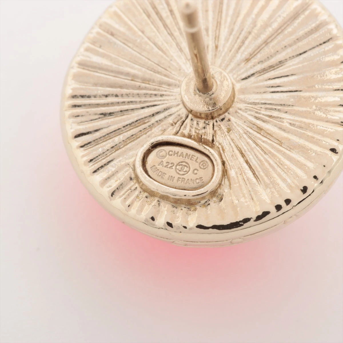 シャネル ココマーク A22C ピアス(両耳用) GP ピンク A2122603｜中古  