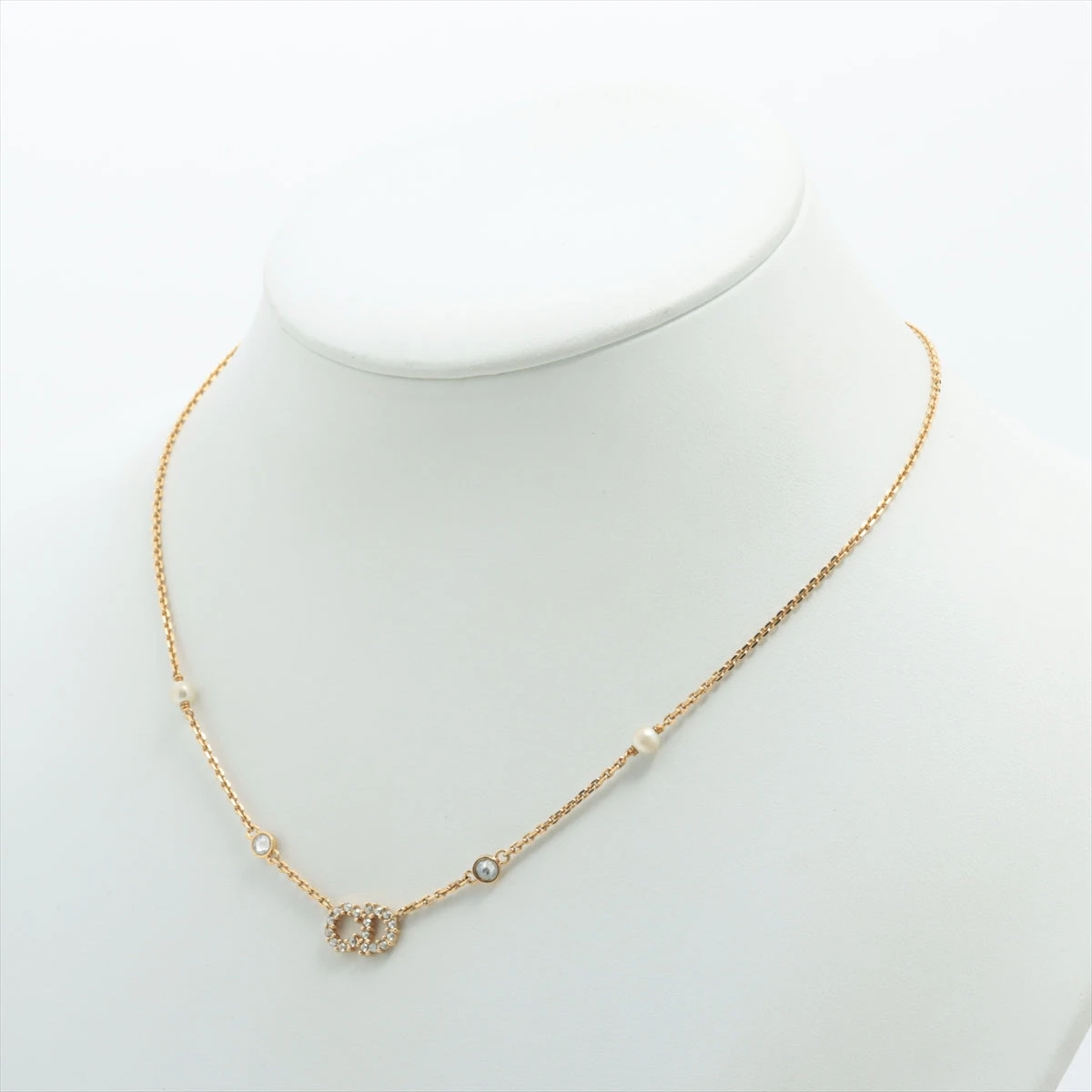 美品 DIOR CLAIR D LUNE ネックレス パール ゴールド DIOR | Clair D Lune ネックレス メタル・レジンパール・クリスタル