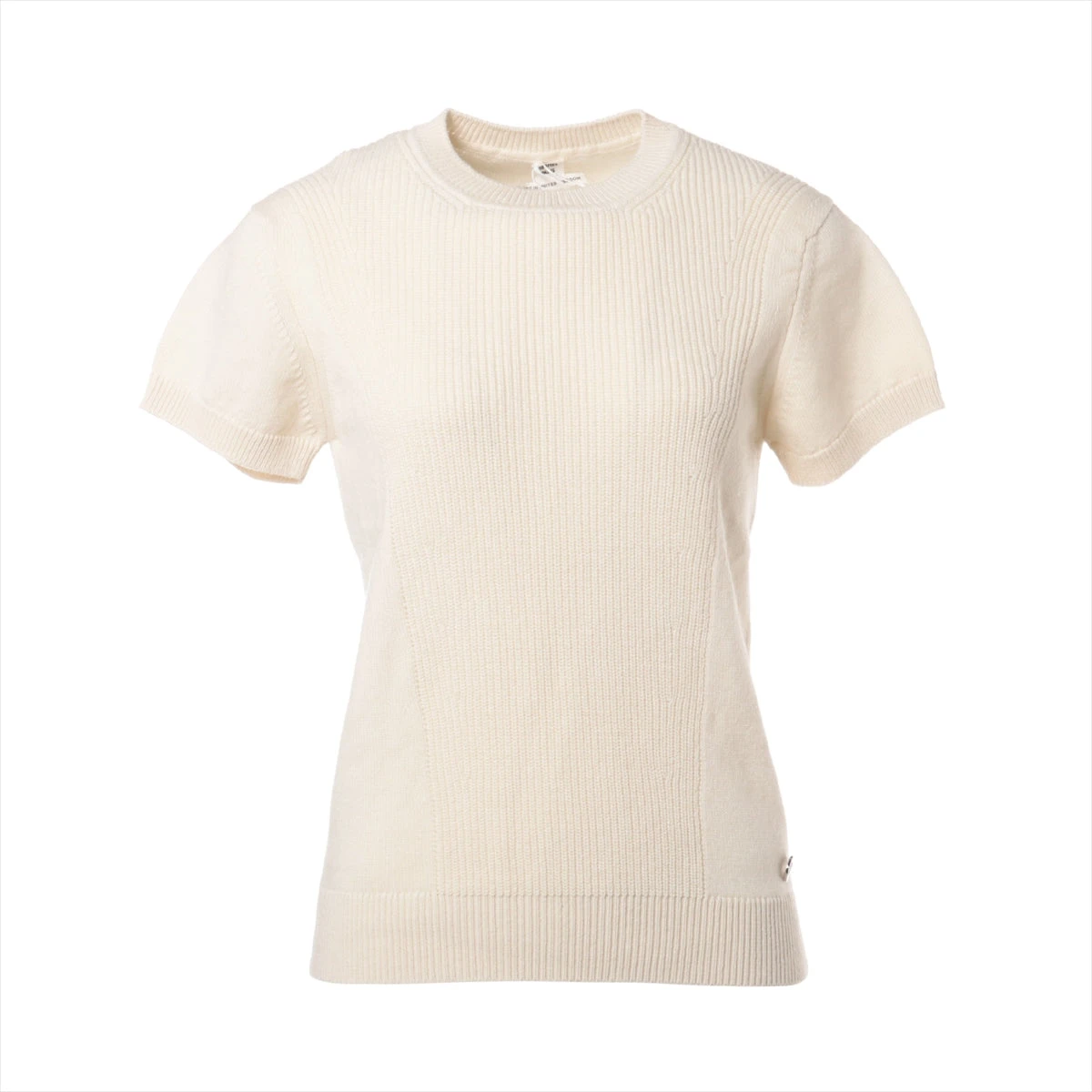 エルメス 23SS コットン×カシミヤ 半袖ニット 36 レディース