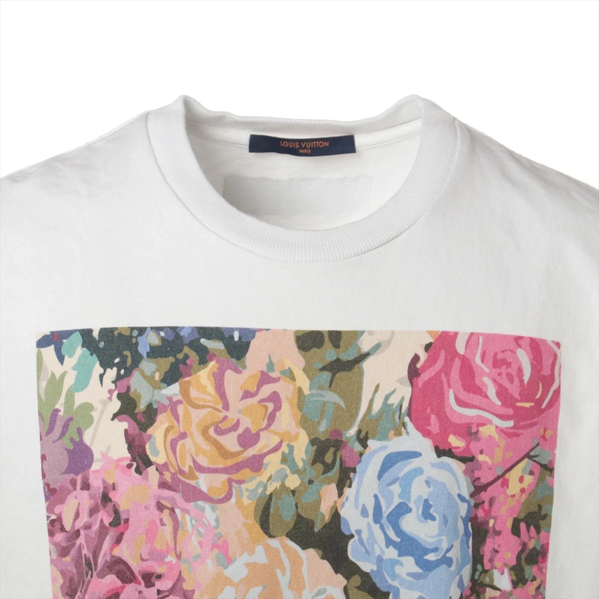 ヴィトン 22AW コットン Tシャツ L メンズ ホワイト RM222 LV
