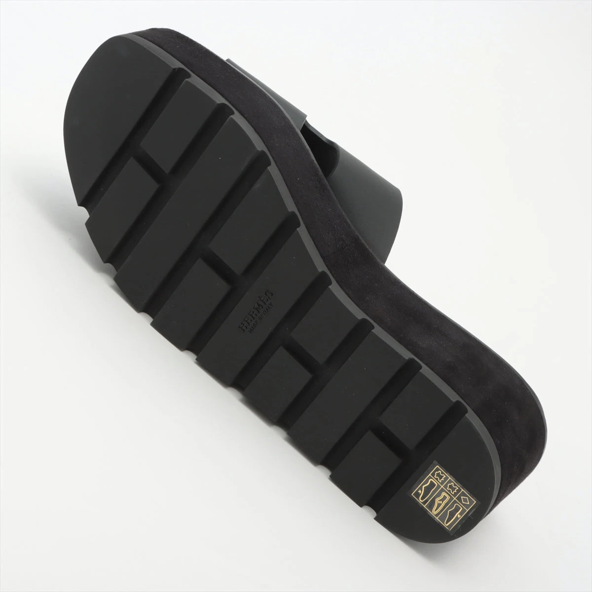 エルメス ブラック スエード サンダル YZ073742.JPG