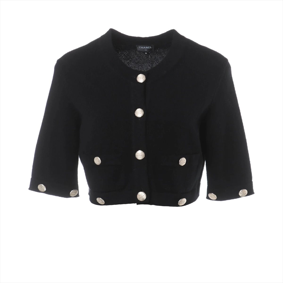 シャネル ココボタン P72 カシミヤ カーディガン 36 レディース