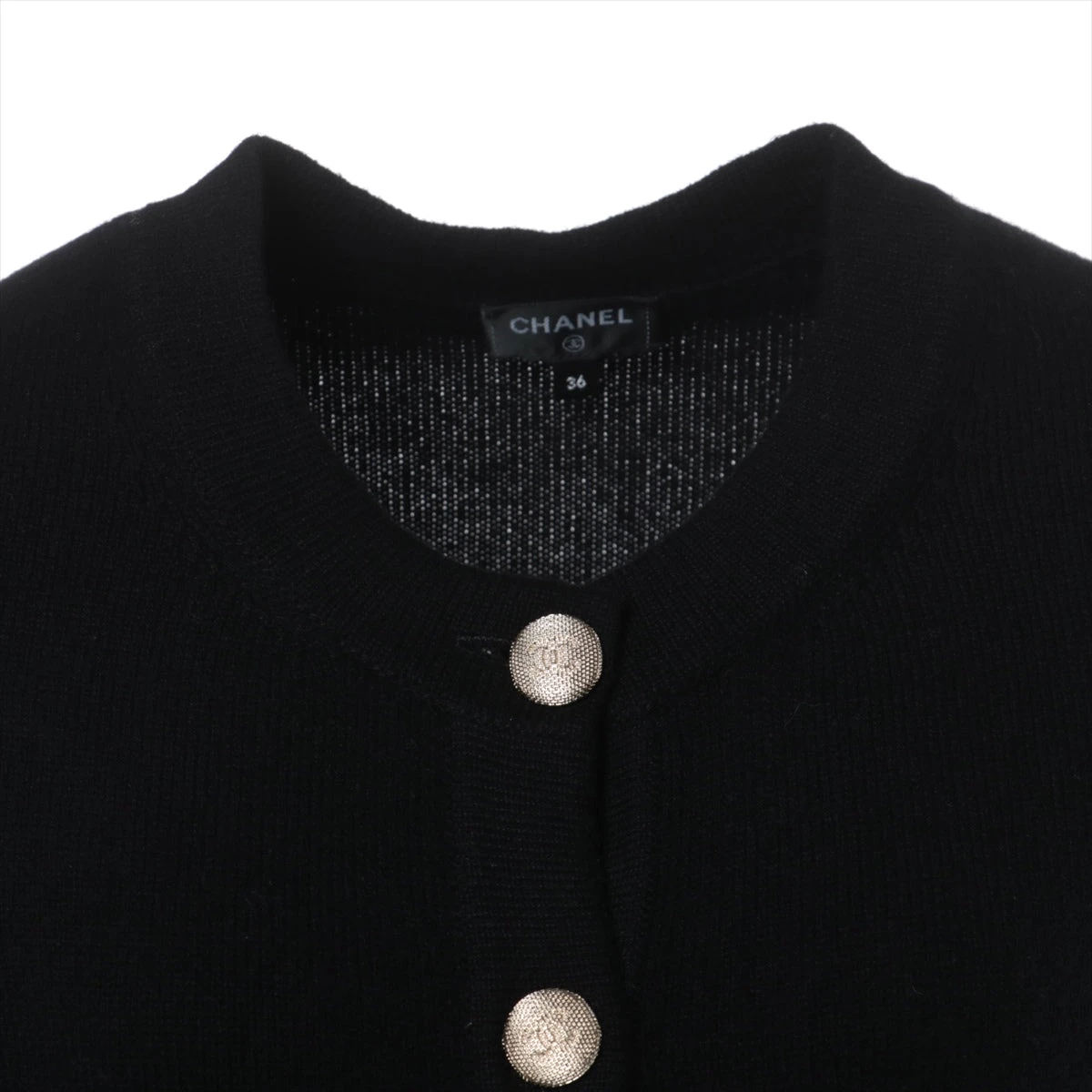 シャネル ココボタン P72 カシミヤ カーディガン 36 レディース