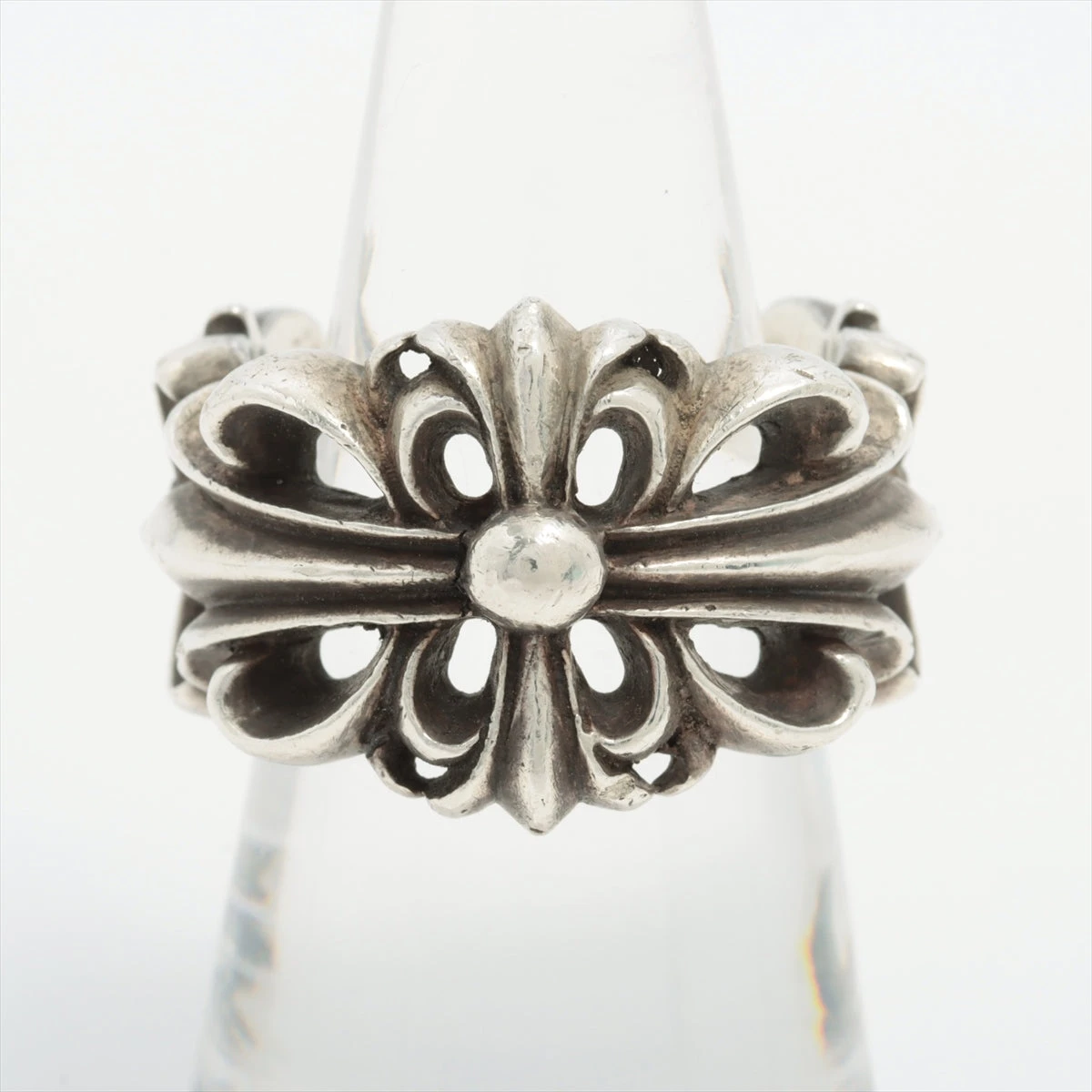 クロムハーツ ダブルフローラルクロス リング 925 16.9g WU018288 