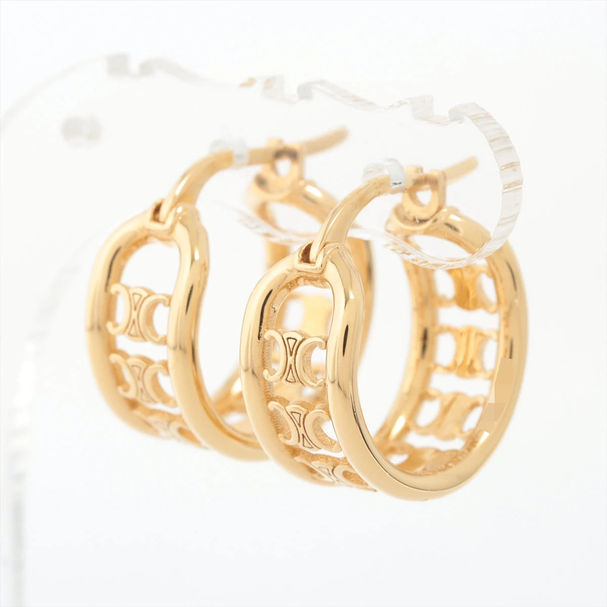 セリーヌ トリオンフ ピアス(両耳用) GP ゴールド A2150714｜中古 