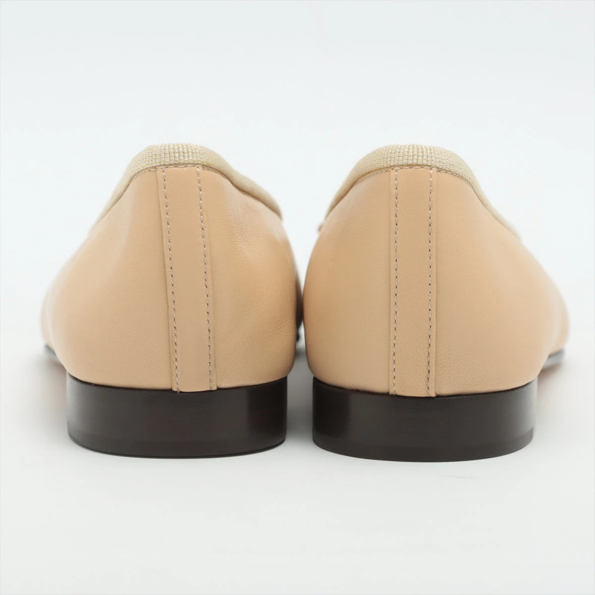 シャネル ココマーク レザー フラットパンプス 34 1/2C レディース