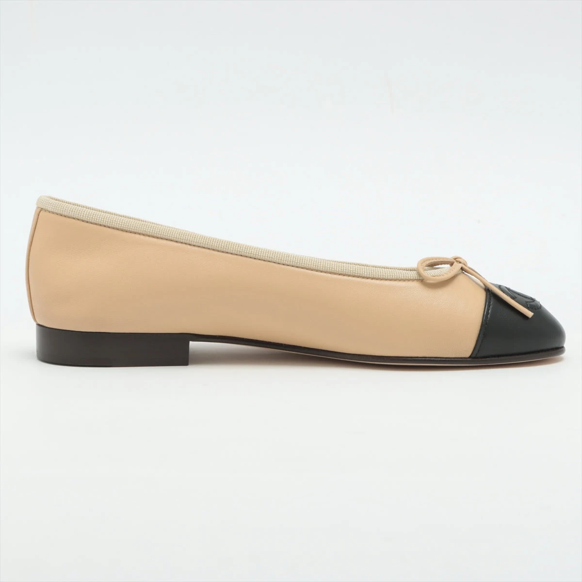 シャネル ココマーク レザー フラットパンプス 34 1/2C レディース