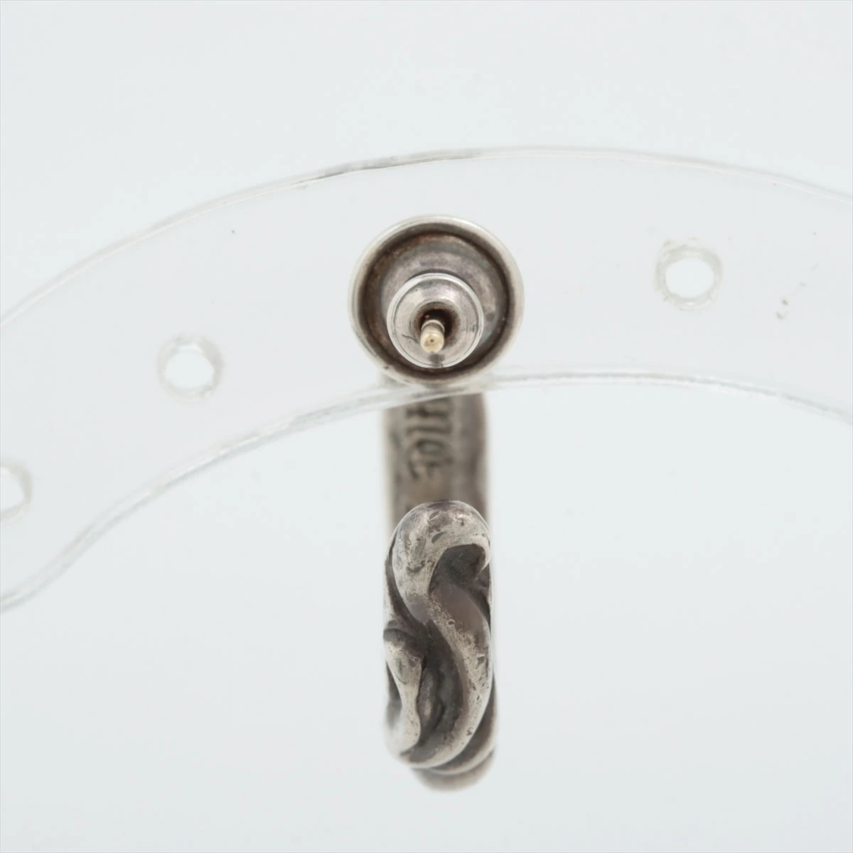 クロムハーツ スクロール フープピアス 925×14K 4.0g A2149992｜中古