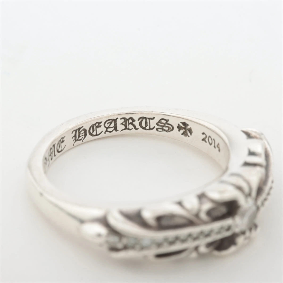 美品✨クロムハーツ フローラルリング パヴェダイア リング シルバー925 クロムハーツ リング 925 4.5g ベイビークラシック ダブル