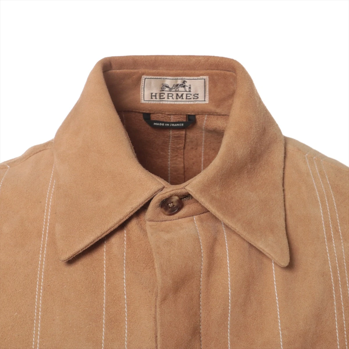 HERMES エルメス　総H柄　レザーシャツ　メンズ 24101127_9.jpg
