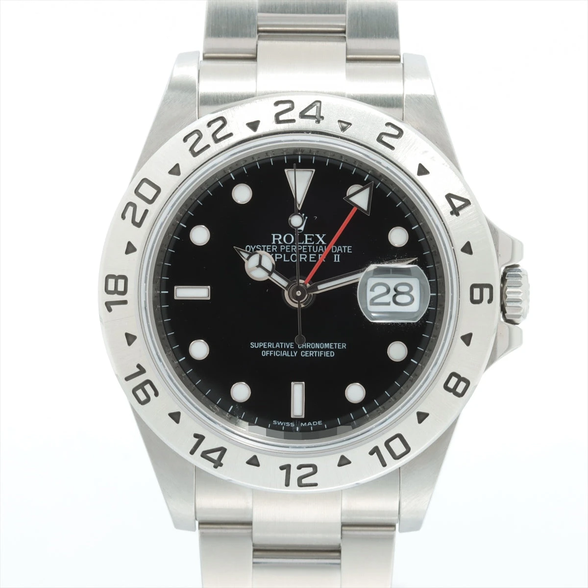 ロレックス エクスプローラーⅡ 16570 SS AT 黒文字盤