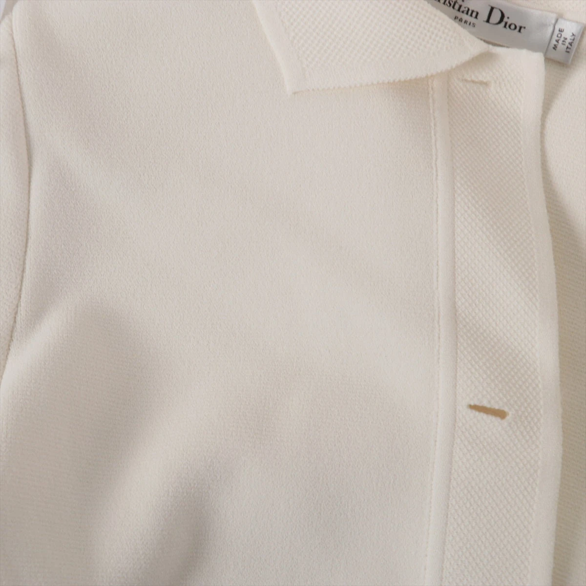 Dior ディオール クロップド ジャケット ニット ホワイト 定番 DIOR | Dioriviera クロップド ジャケット テクニカル ニット