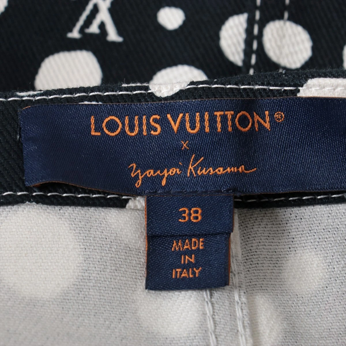 ヴィトン×草間彌生 23SS コットン スカート 38 レディース ブラック