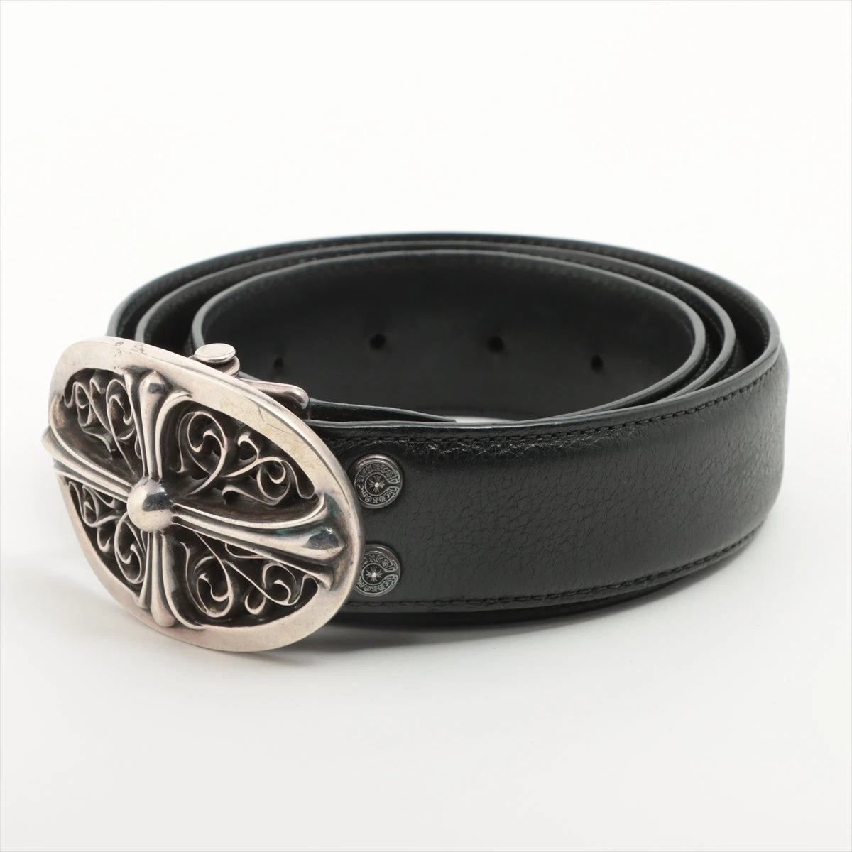 クロムハーツ　Oval ベルト　38 CHROME HEARTS クロムハーツ サイズ:38 OVAL CROSS STRAP1.5 1.5