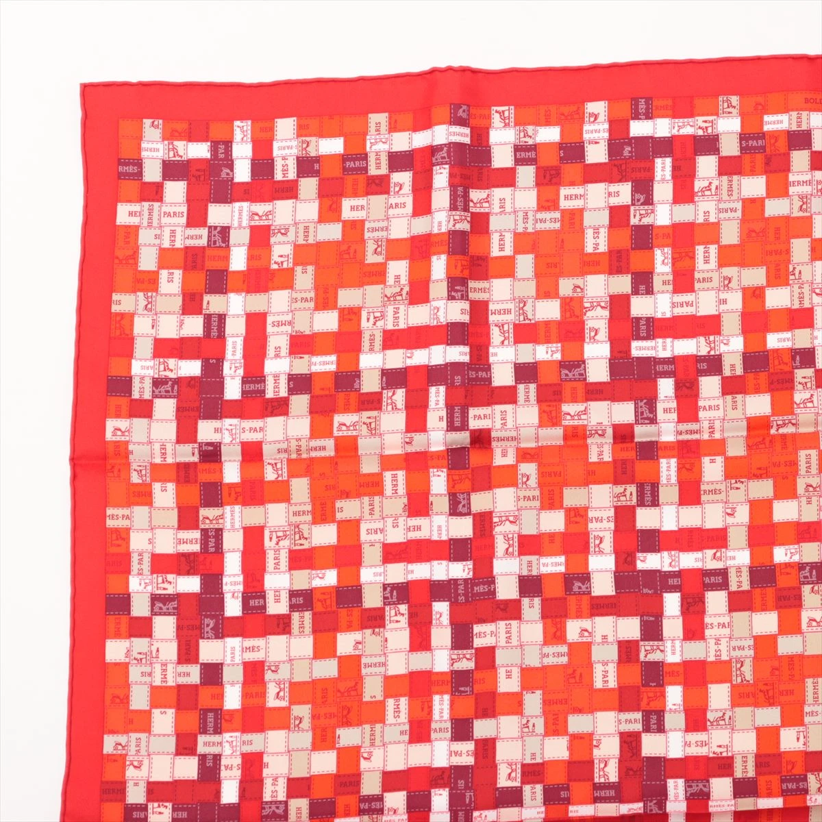 エルメス カレ90 BOLDUC AU CARRE ボルデュックチェック スカーフ