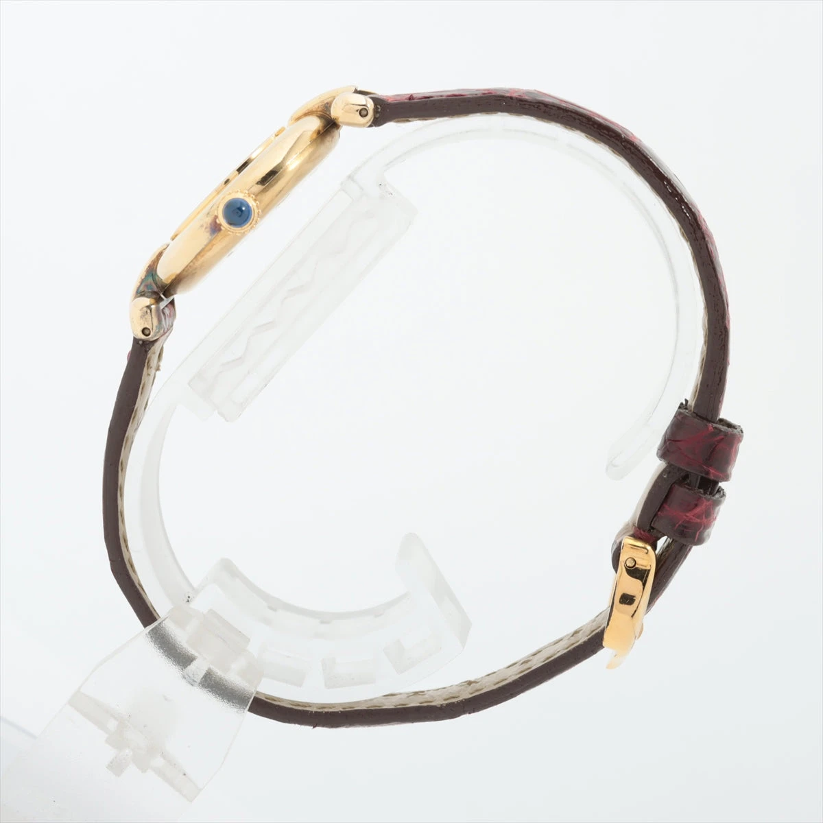 カルティエ マストコリゼ ヴェルメイユ 925×革 QZ アイボリー文字盤