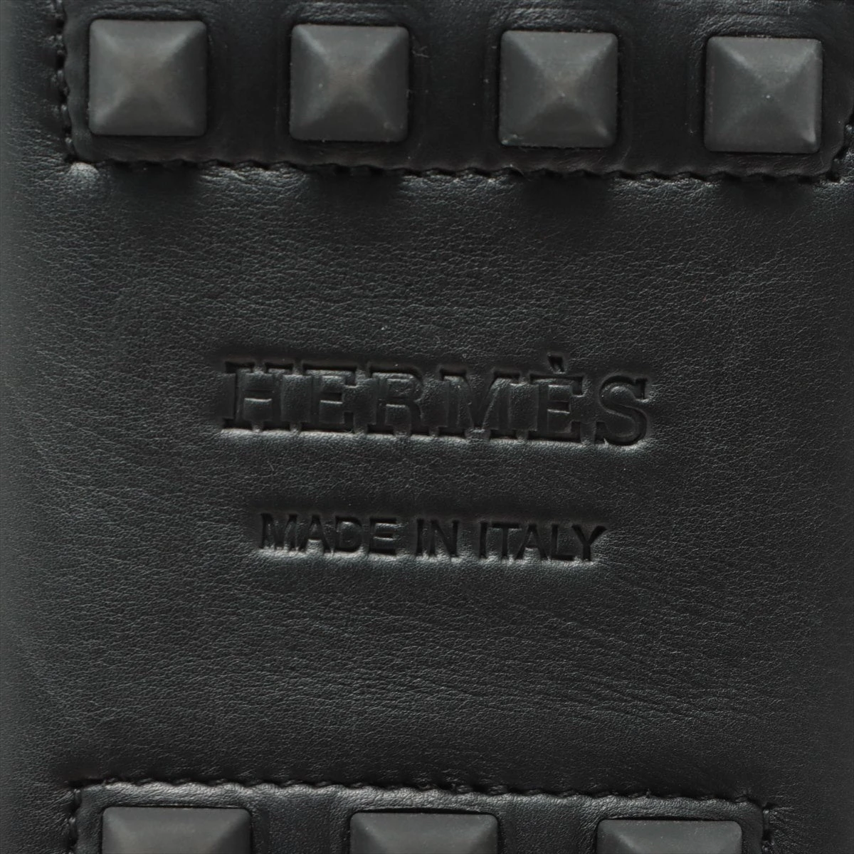 HERMES エルメス　ドライビングシューズ　スリッポン　41 エルメス レザー ドライビングシューズ 41 メンズ ブラック H