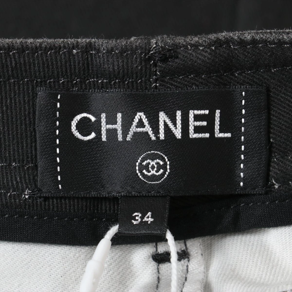 シャネル ココボタン P71 コットン×ポリウレタン デニムパンツ 34