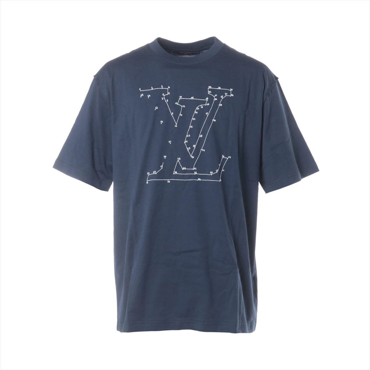 ヴィトン 21AW コットン Tシャツ XL メンズ ネイビー RM212Q ヴィトン 21AW コットン Tシャツ XL メンズ ネイビー RM212Q