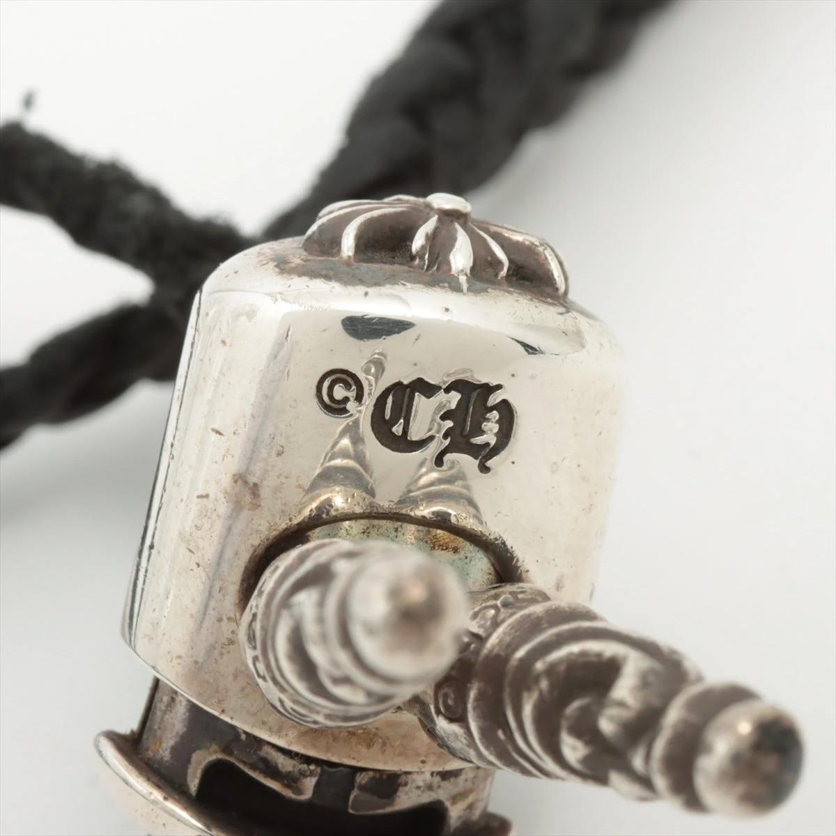 クロムハーツ ローラー ネックレス レザー×925 40.5g レザー