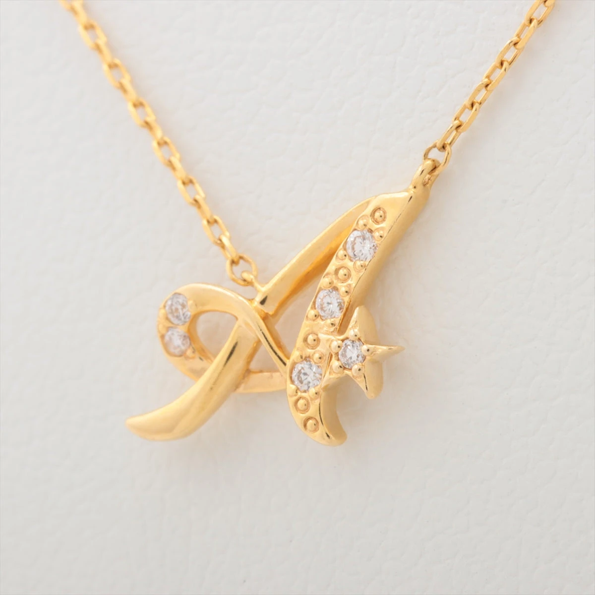 スタージュエリー　k18 ネックレス MOON SETTING DIAMOND NECKLACE 0.14ct(2ZN1607)K18 ネックレス