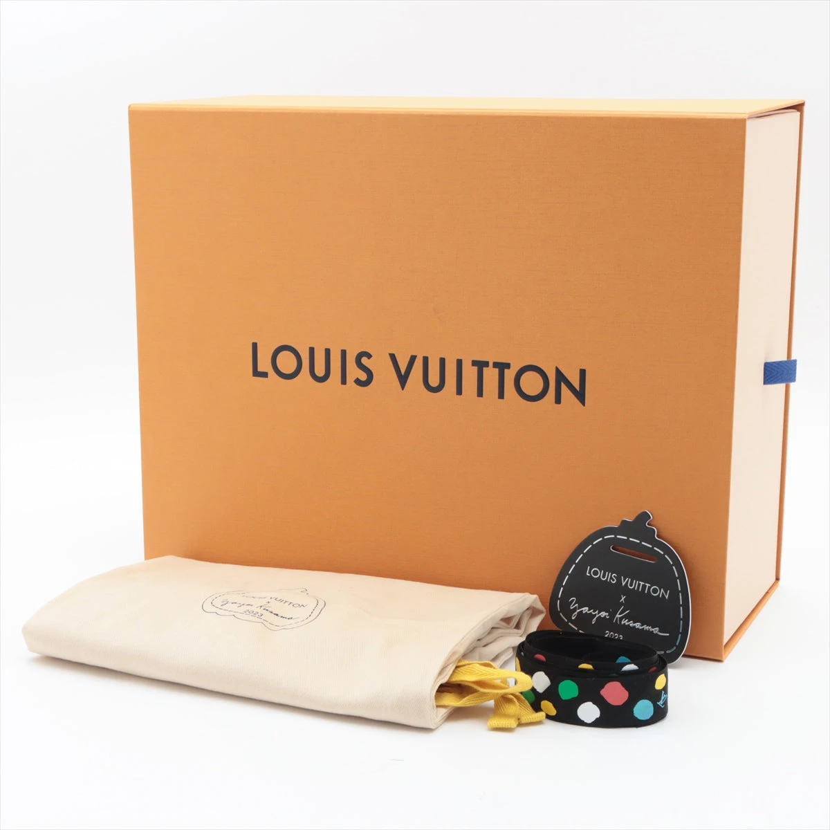 ヴィトン×草間彌生 22年 レザー サンダル 8 メンズ ブラック×イエロー