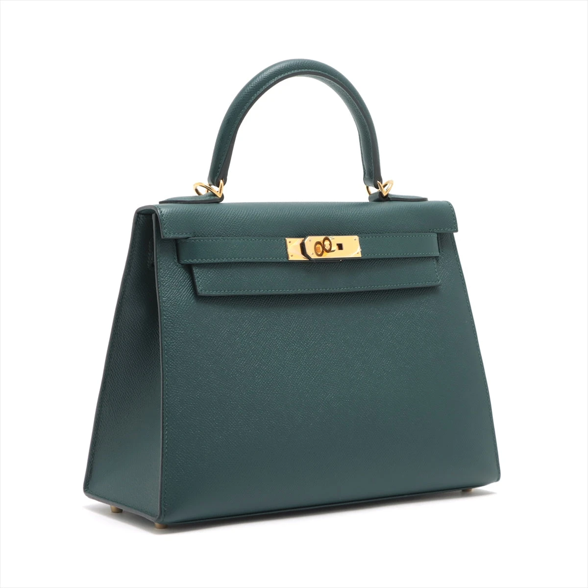 Sale エルメス HERMES ケリーヴォーエプソン　正規品 楽天市場】エルメス ケリー 25 外縫 オレンジ エプソン シルバー