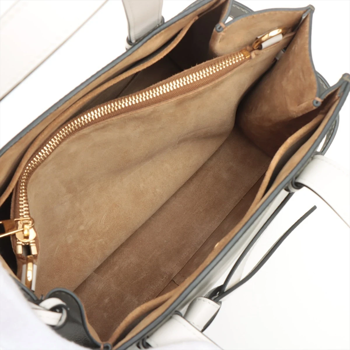 ロエベ ゲートトップハンドル レザー 2WAYトートバッグ グレー