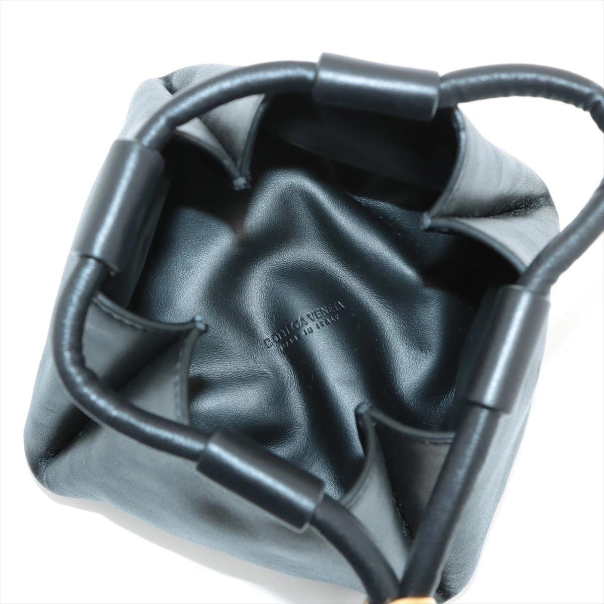 ボッテガヴェネタ レザー 巾着 ブラック A2130680｜中古ブランド品