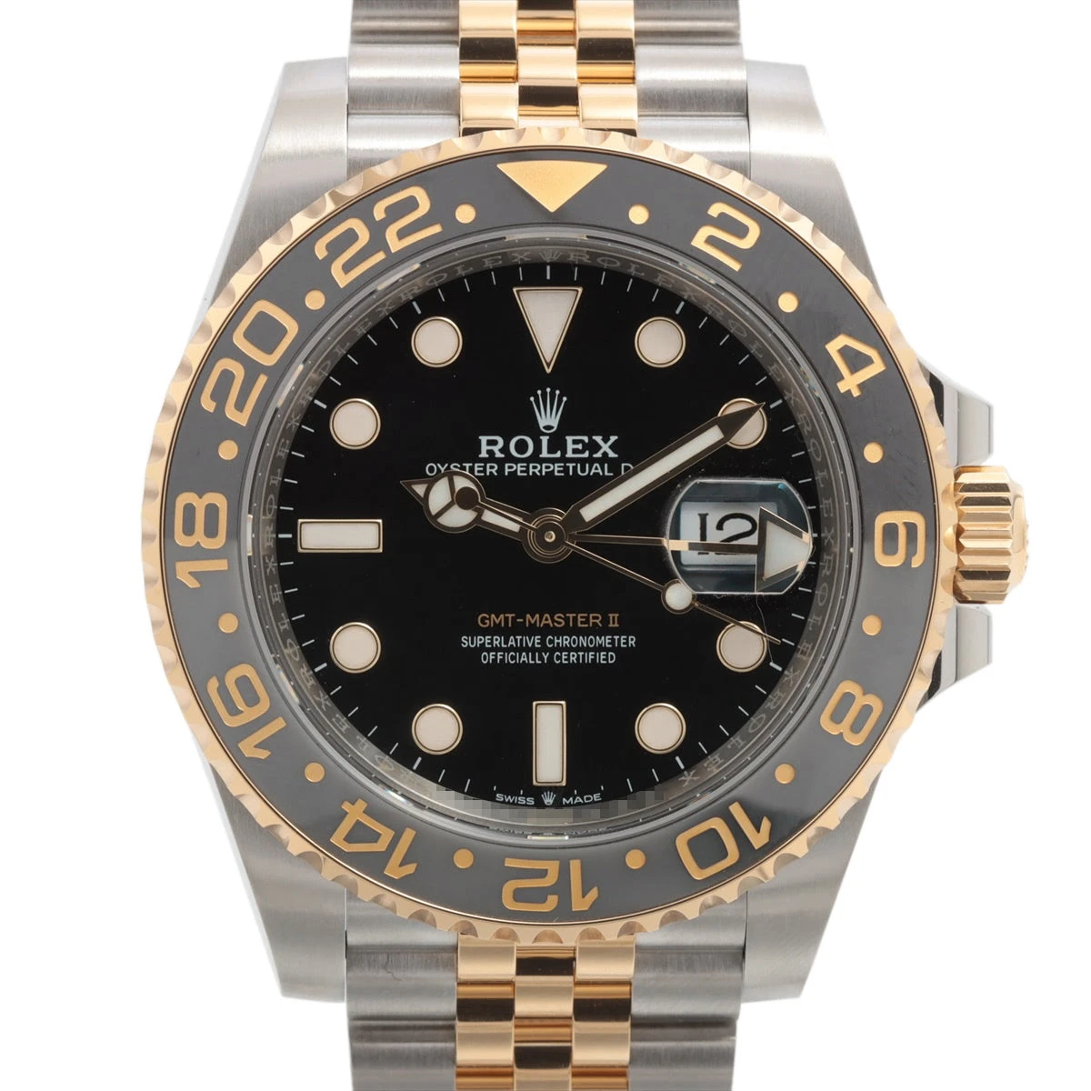 ロレックス GMTマスターⅡ 126713GRNR SS×YG AT 黒文字盤