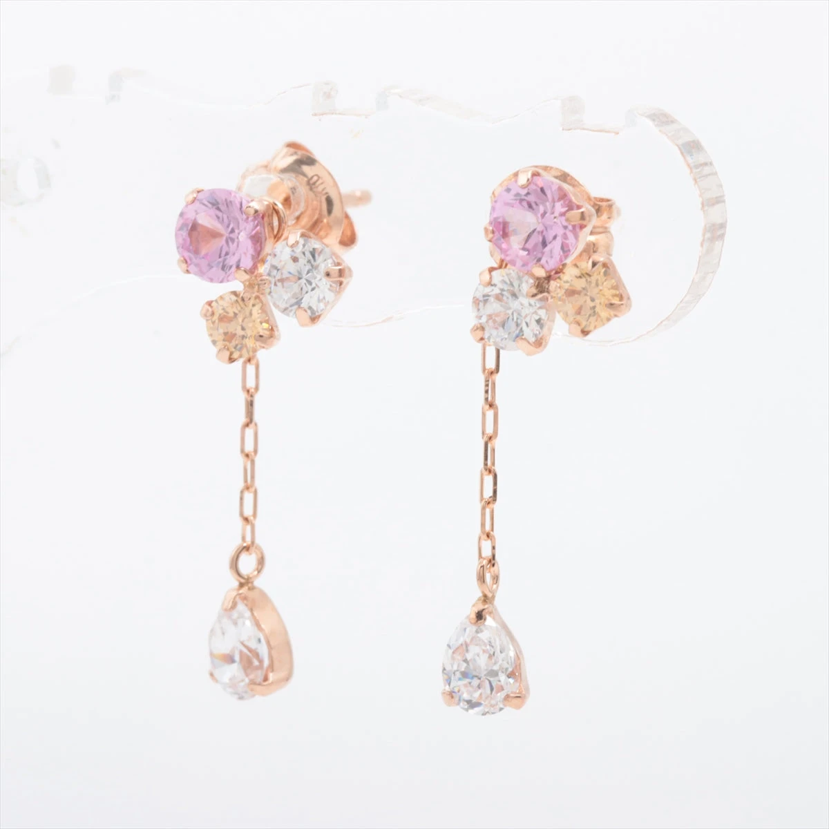 4℃ 色石 ピアス K10(PG) 0.9g A2137932｜中古ブランド品・ブランド古着 
