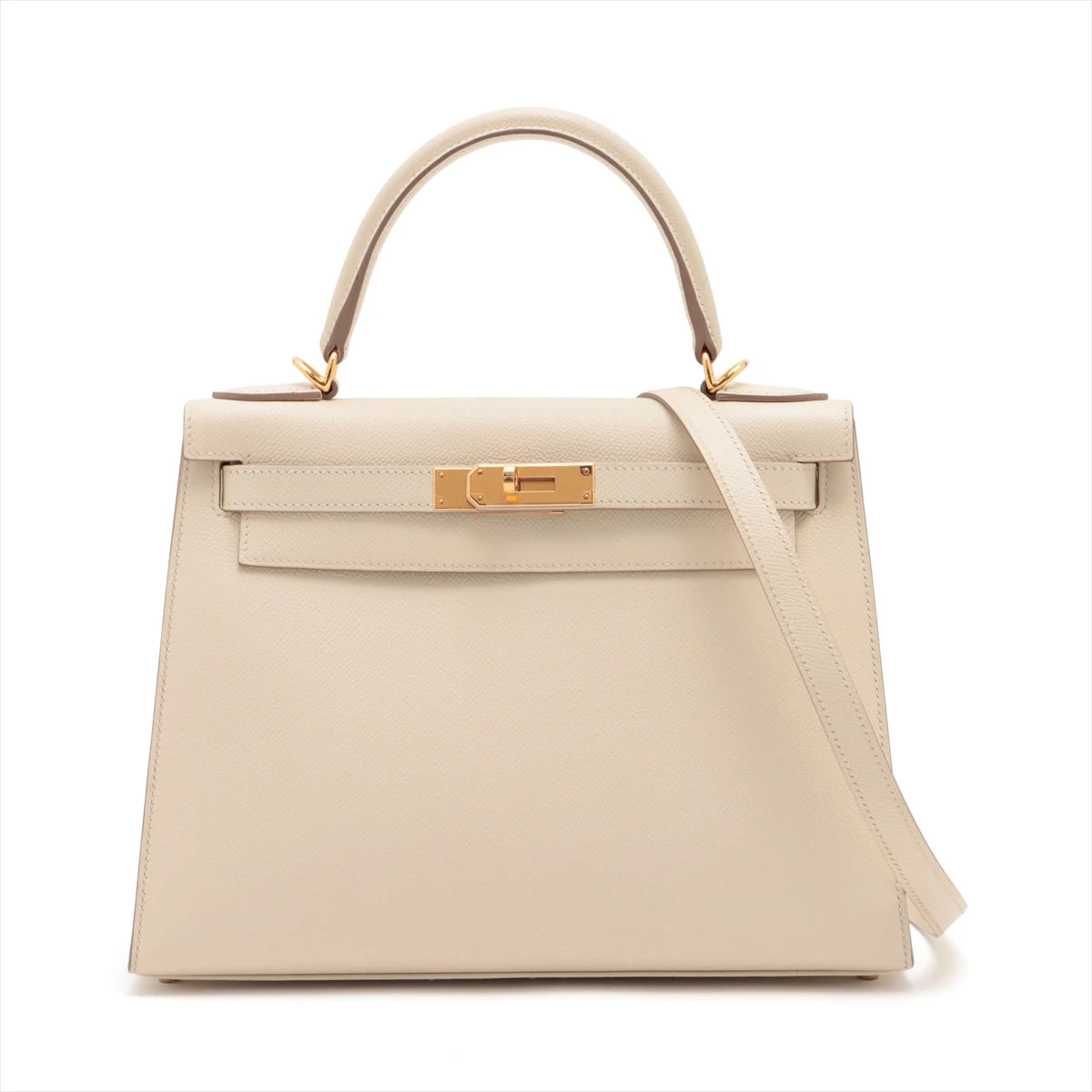 エルメス ケリー28 ヴォーエプソン クレ ゴールド金具 D:2019年