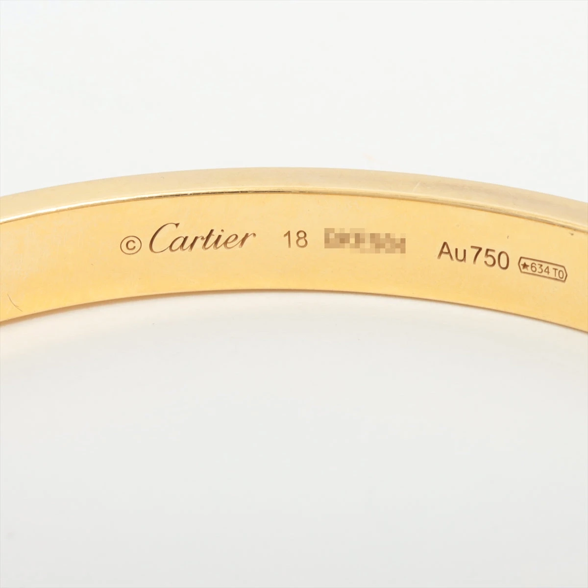 カルティエ ラブ パヴェ ダイヤ ブレスレット 750(YG) 49.5g 18