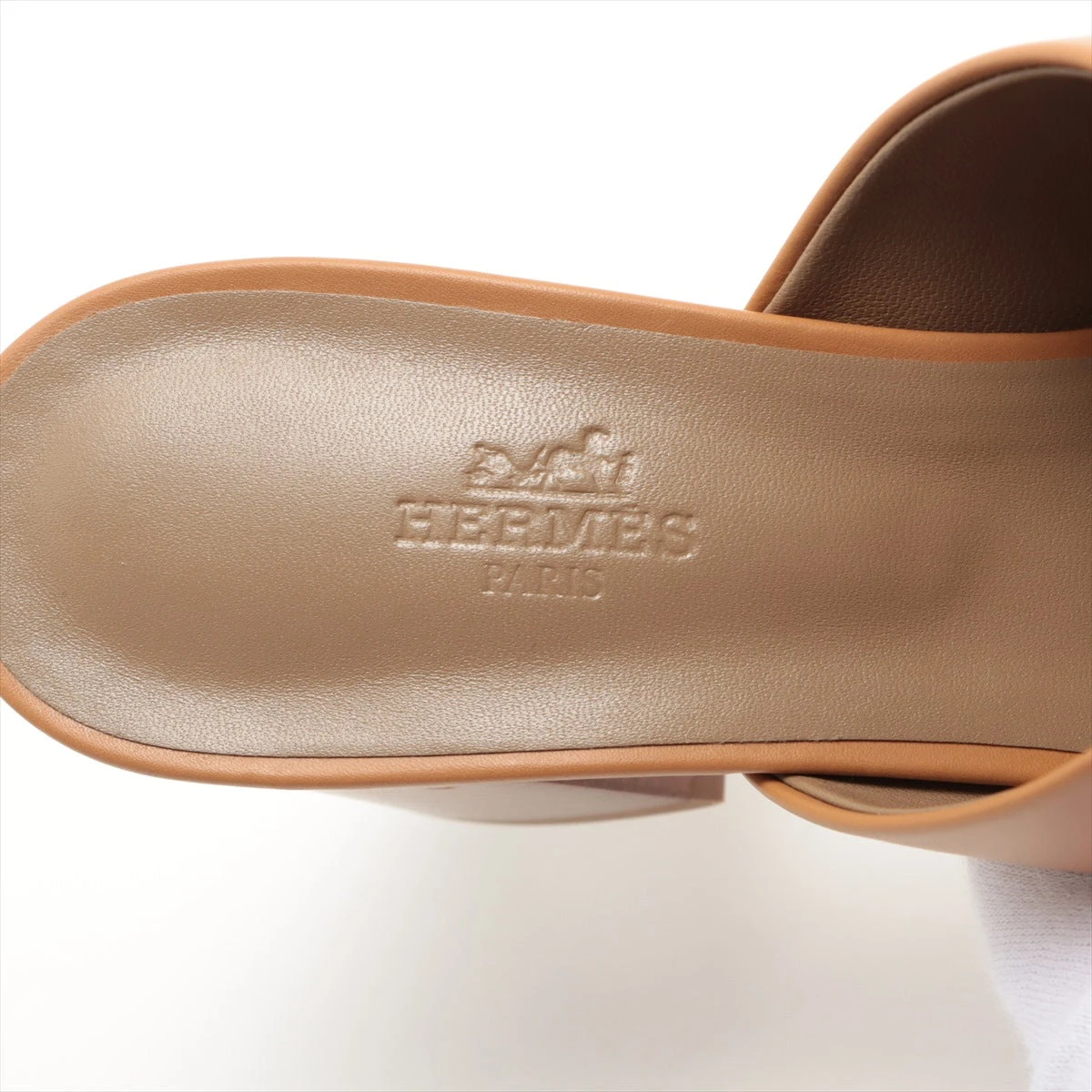 HERMES QUEBRAR ブラウンレザーサンダル エルメス レザー サンダル 38 1/2 レディース ブラウン カミラ