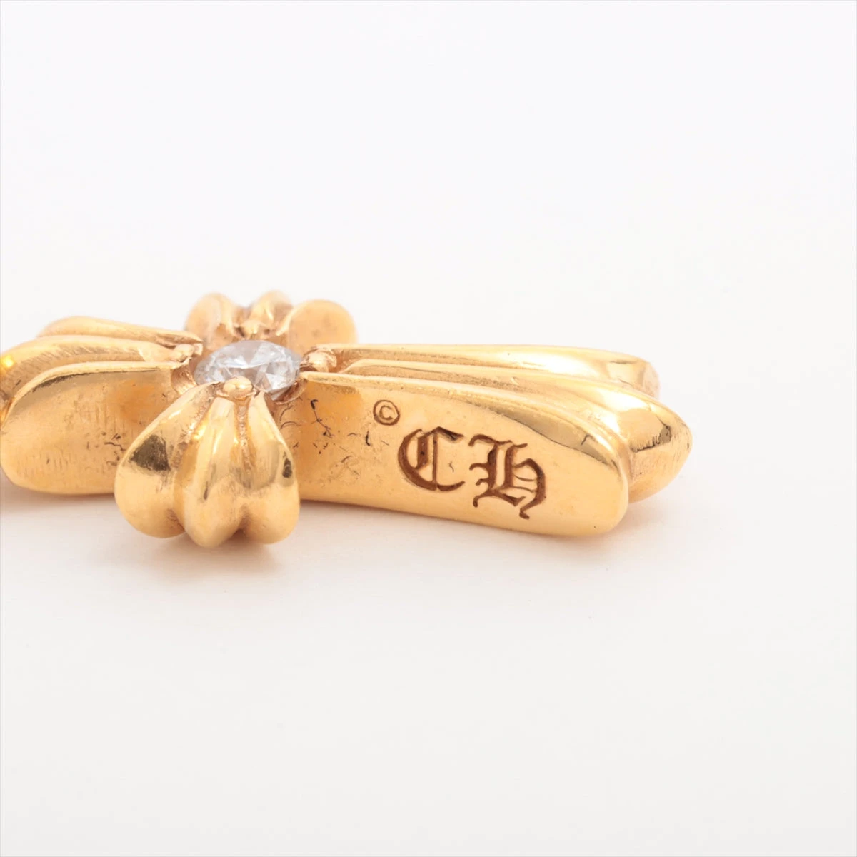 クロムハーツ 22K ベイビー ファット 両面1ダイヤペンダント