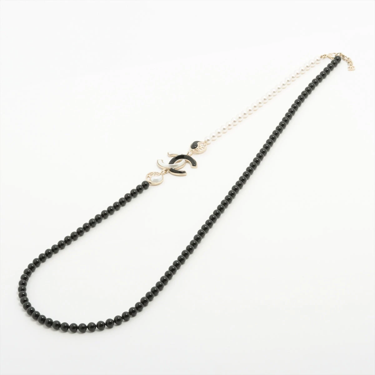 シャネル ココマーク A23C ロングネックレス GP×フェイクパール
