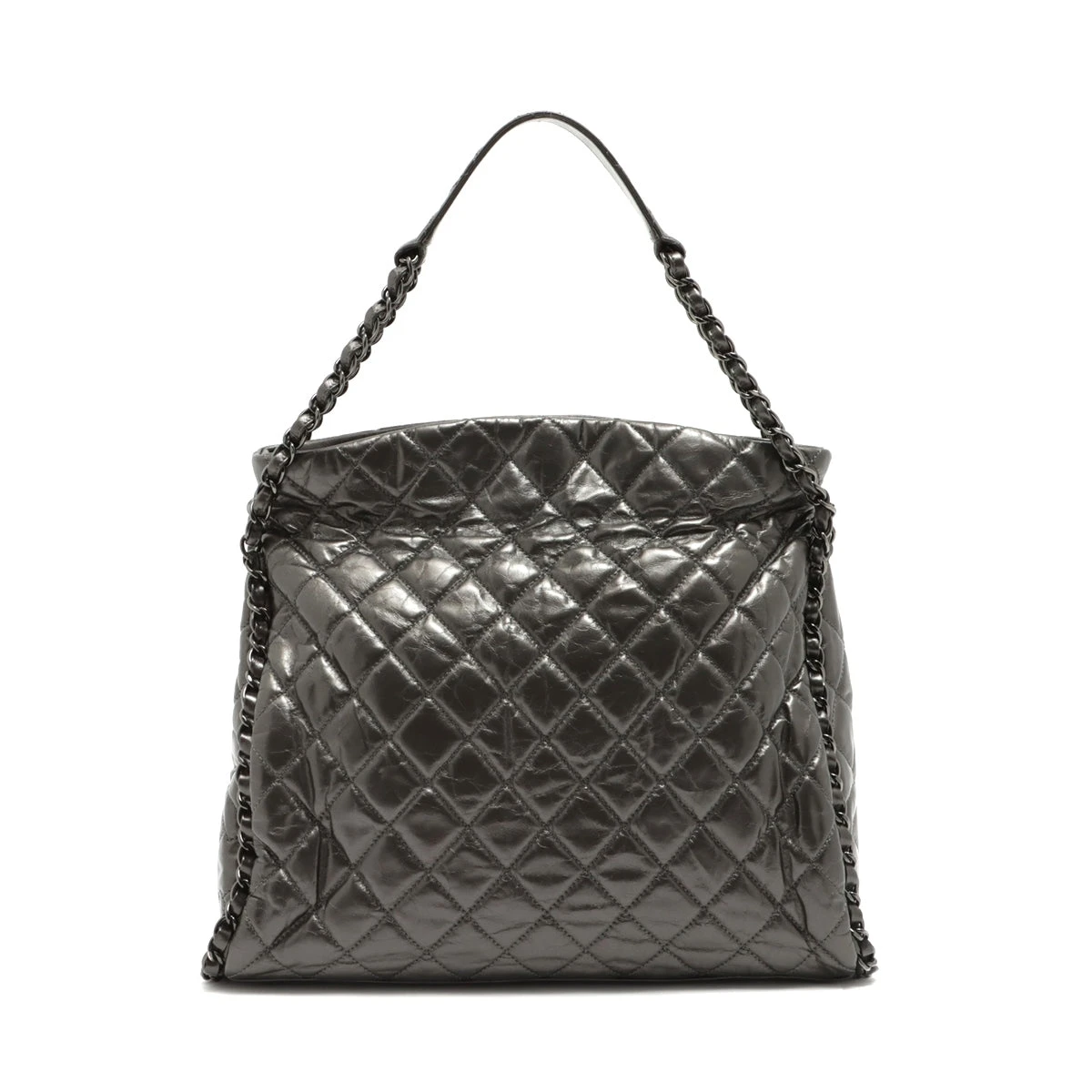 CHANELシャネルマトラッセ美品ブラックレザー バッグシルバー シャネルミニフラップバッグ 14143 黒 シルバー金具 レディース
