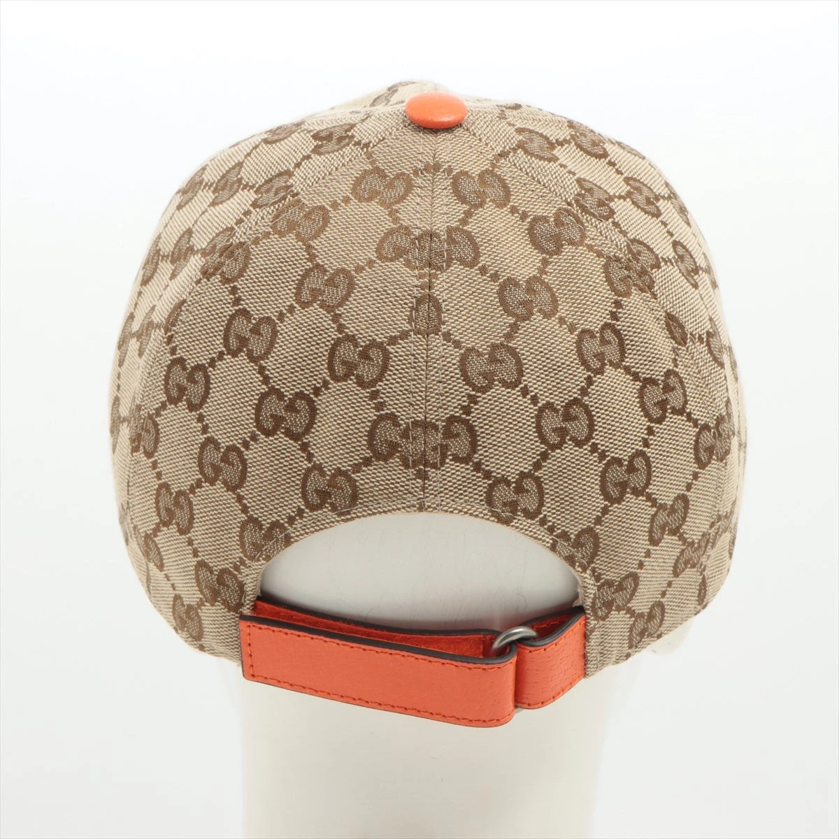 新品正規伊製 グッチ レザーｘコットン キャップ BIANCO