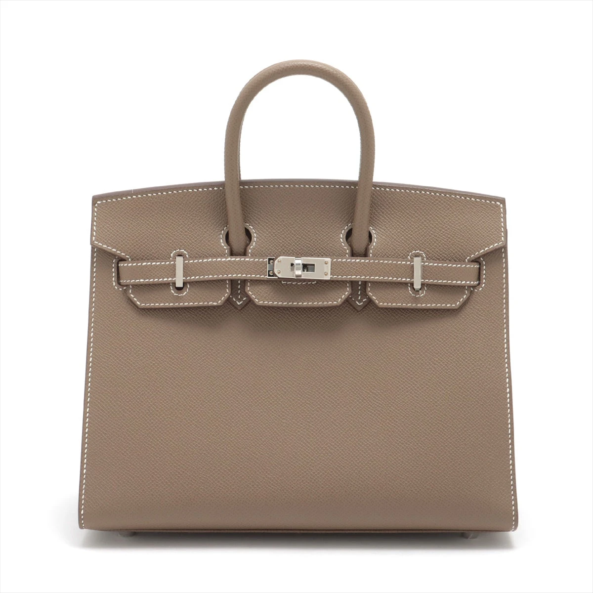 エルメス バーキン25 セリエ ヴォーエプソン エトゥープ シルバー金具 U:2022年