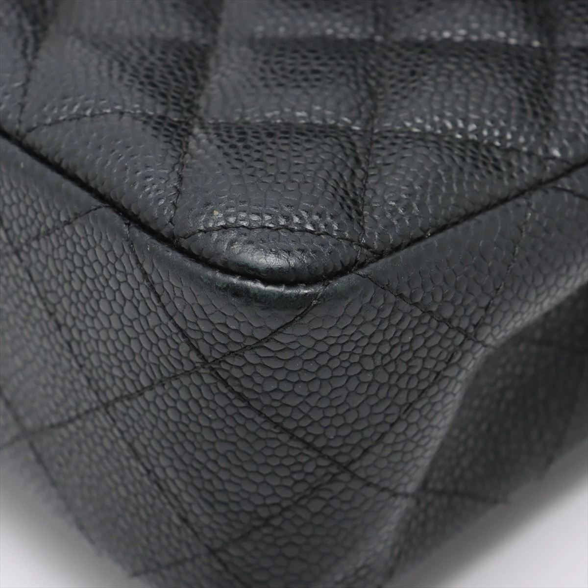 新サイズ CHANEL25 ミニ シルバー キャビア シルバー金具 即完売 a24-10-1-01.jpg