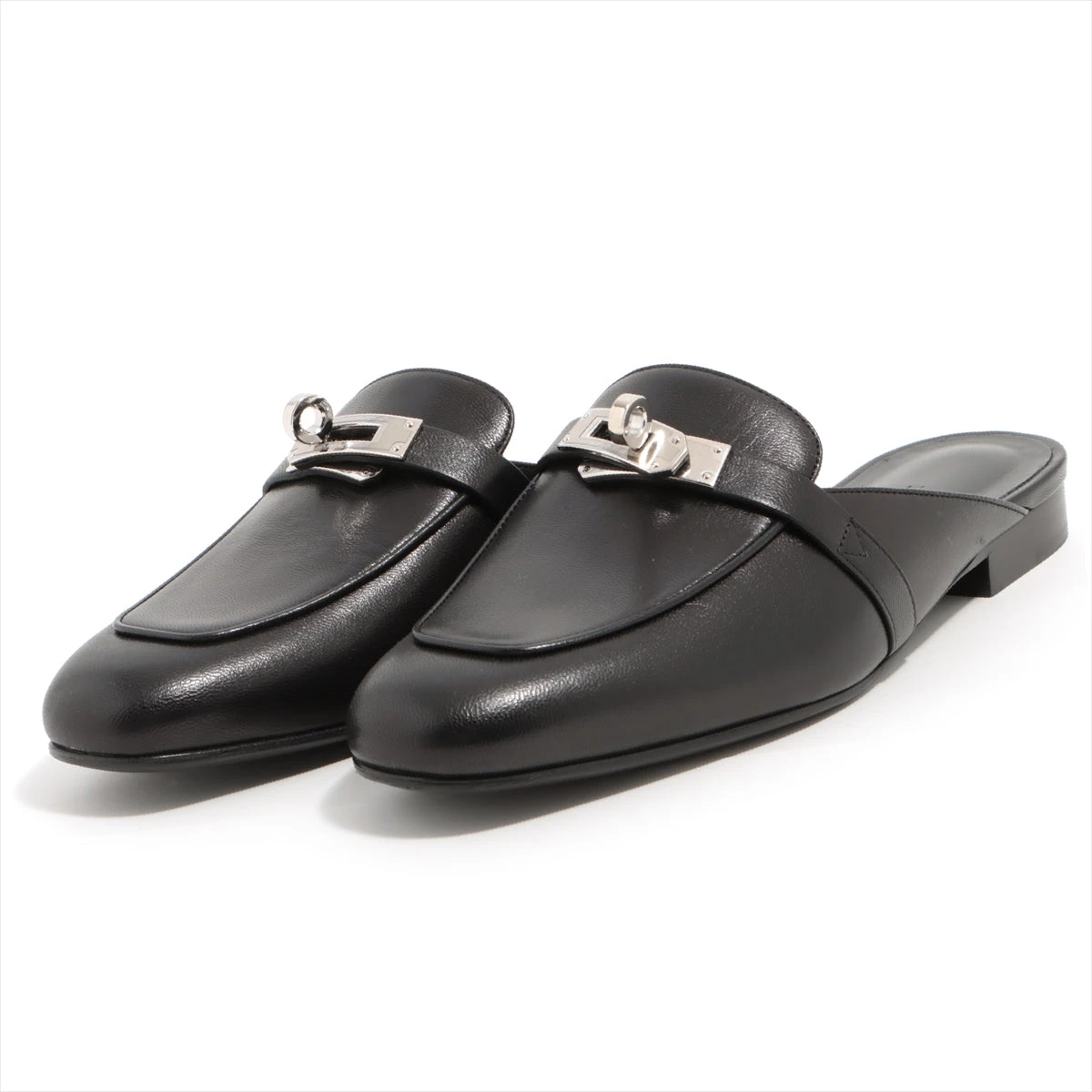 エルメス オズ レザー ミュール 35 レディース ブラック ケリー金具 箱