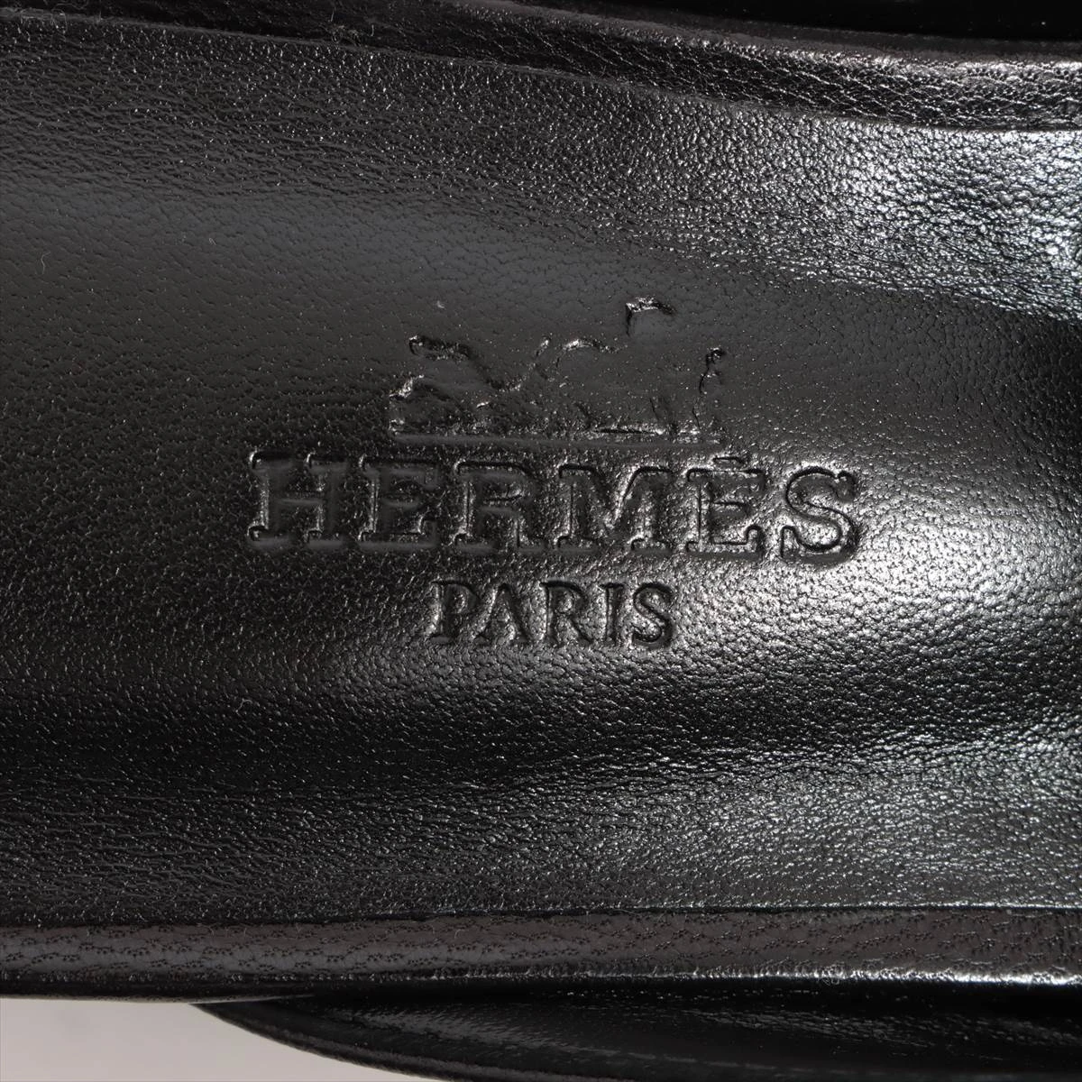 エルメス オズ レザー ミュール 35 レディース ブラック ケリー金具 箱